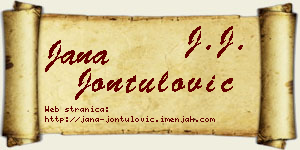 Jana Jontulović vizit kartica